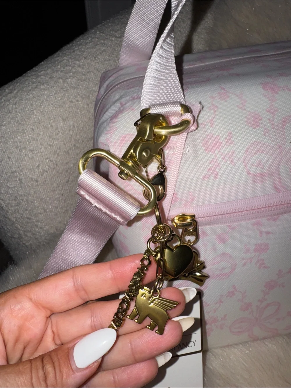 LoveShackFancy x Stanley Pink Floral Cooler with Gold Charms